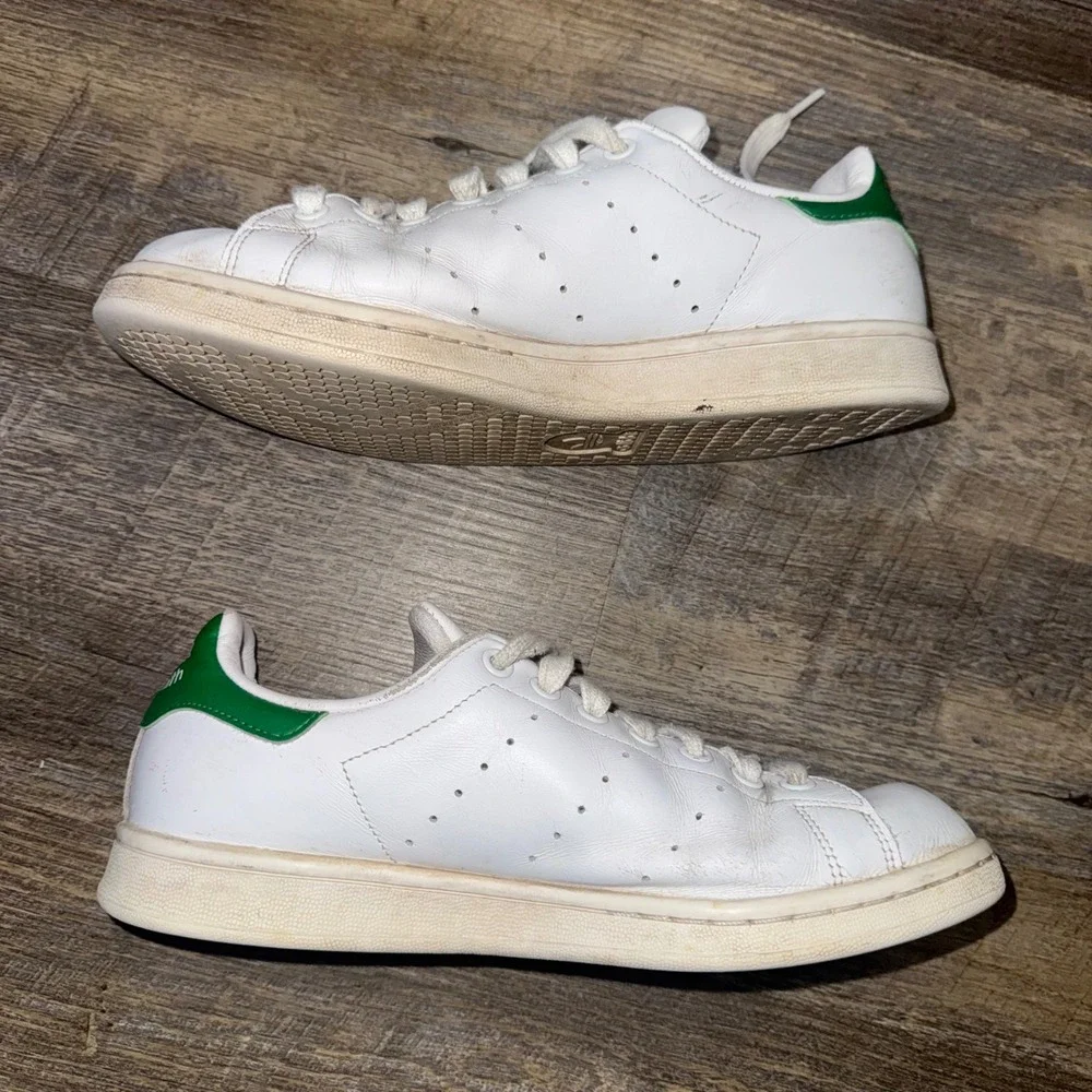 Adidas Stan Smith B24105 Mens 8 White Green Leather Tennis Sneakers 2016